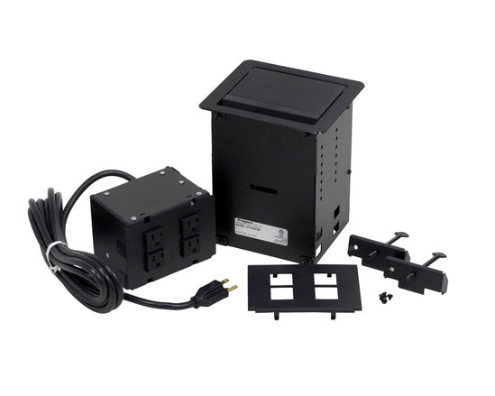 TB672PPBK InteGreat™ Cord Ended All Power Table Box in Black