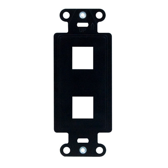 WP3412BK - On-Q - 2 Port Decorator Outlet Strap in Black