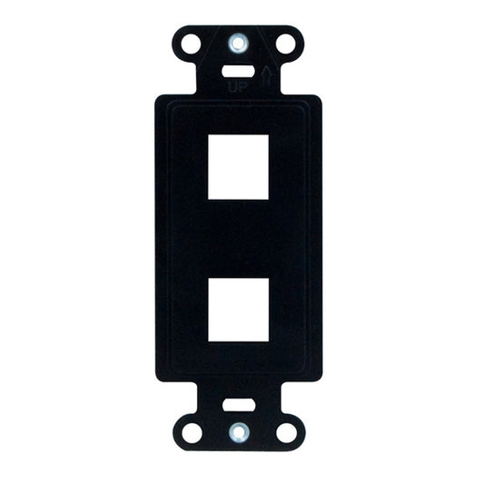 WP3412BK - On-Q - 2 Port Decorator Outlet Strap in Black