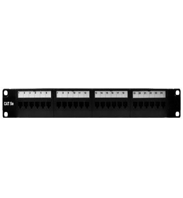 Cat5e 24-Port Wall Mount Jack Panel with Stand-off Legs
