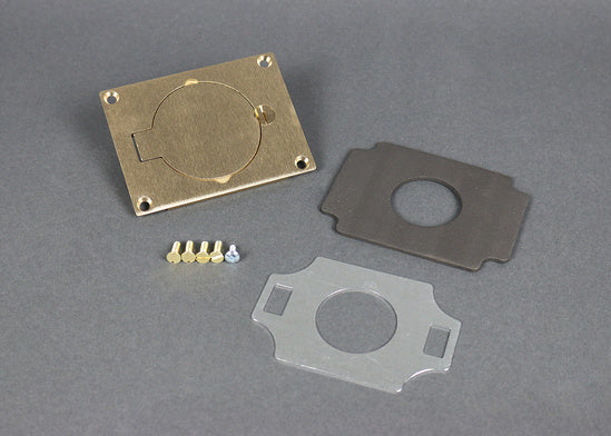 828DLR Single Locking Cover Plate in Brass
