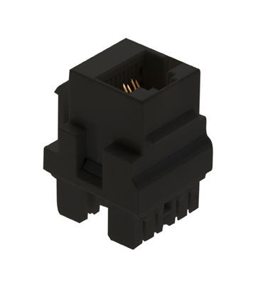 Cat5e Keyed RJ45 Keystone Connector in Black