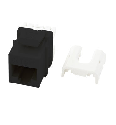 Cat5e Quick Connect RJ45 Keystone Insert in Black