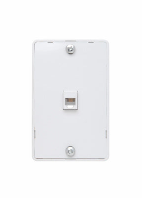 Modular Wall Mount Telephone Jack for Hanging Phones in White