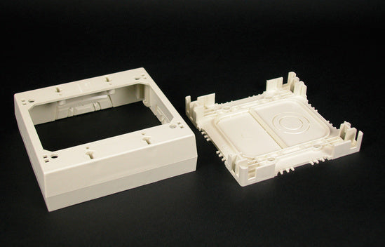 2344SD-2A Two Gang Deep Divided Device Box Fitting in Ivory