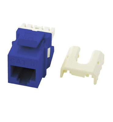 Cat6 QuickConnect RJ45 Keystone Insert in Blue - 50 Pack
