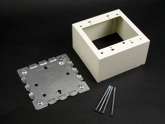 5744-2WH Two Gang Extra Deep Switch and Receptacle Box Fitting in White