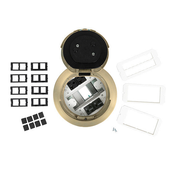 6AT2PCRSB 6 inch Prewired Flush Satin Brass Assembly Marked Controlled Circuit