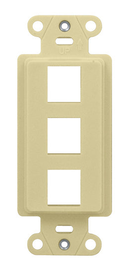 3-Port Decorator Outlet Strap in Light Almond