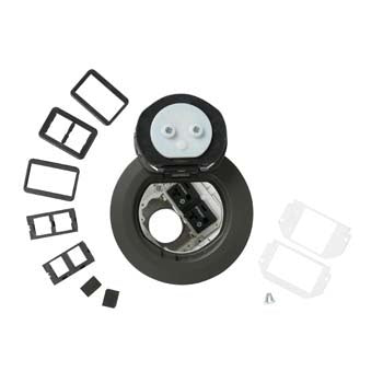 4ATP2CRGY 4 inch Prewired Flush Syle Duplex in Gray