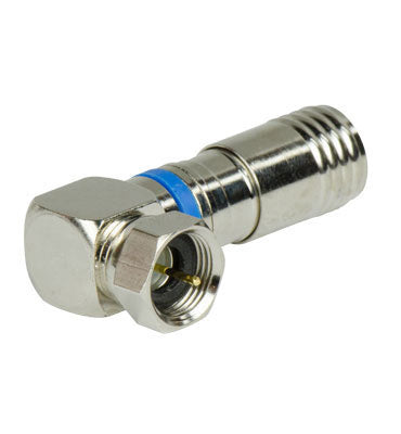 Compression RG6U/Quad Right Angle Plug - 10 Pack