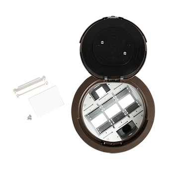 8AT2BZ Evolution™ Recessed Assembly with Flush Style Cover in Bronze