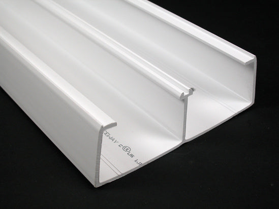 5400TB Two Compartment Raceway Base in Ivory