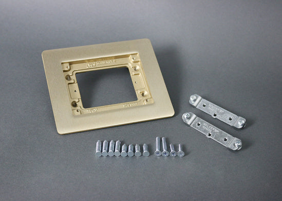 817B Omnibox® One Gang Rectangular Brass Carpet and Tile Flange