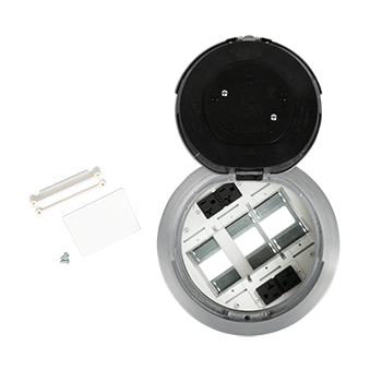 8AT2PAA 8 inch Prewired Flush Style Assembly AS in Brushed Aluminum