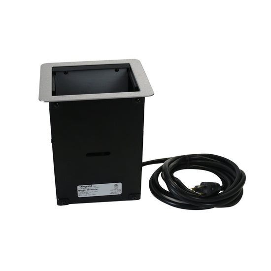 TB672AUAL Integreat™ Cord Ended AV Table Box With USB in Aluminum