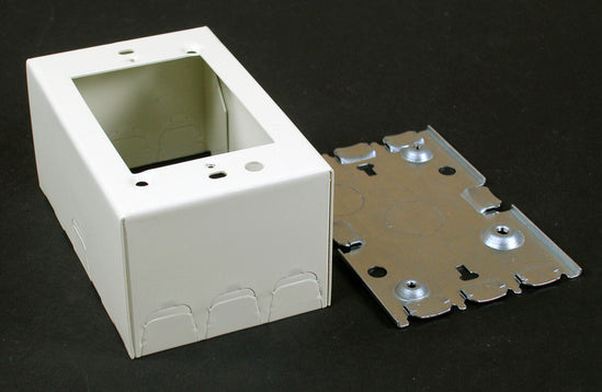 5744WH One Gang Extra Deep Switch and Receptacle Box Fitting in White