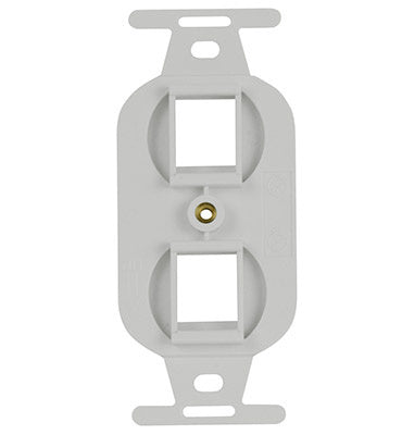 2-Port Keystone Duplex Type-106 Wall Strap in White