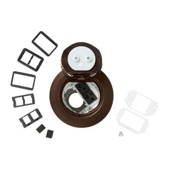 4ATCP2CRBZ 4 inch Prewired Dual Service Controlled Receptacle Evolution™ Poke-Thru Device in Bronze
