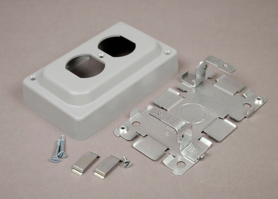 1546B Overfloor Raceway Duplex Receptacle Box