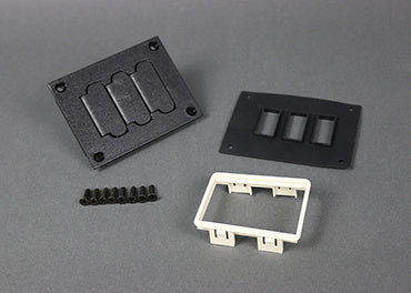 829PFL-BLK Modulink 880MP Communications Cover Plate in Black