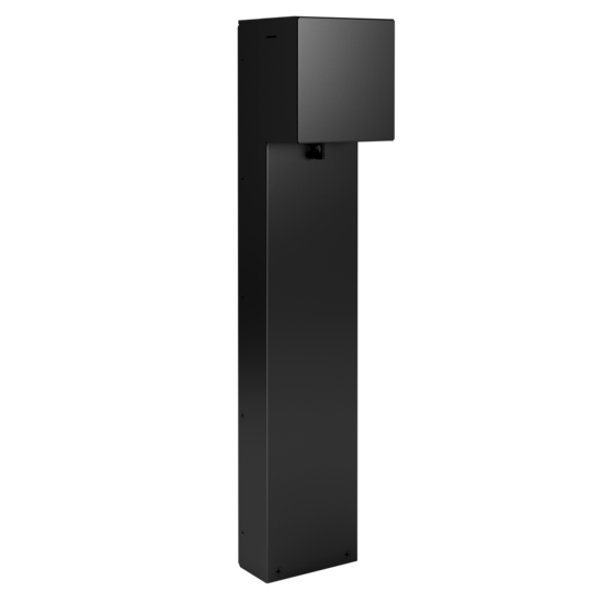 XPP2G30C-BK Outdoor Power Pedestal with Two Gang Device Plate with Hinged Cover in Black