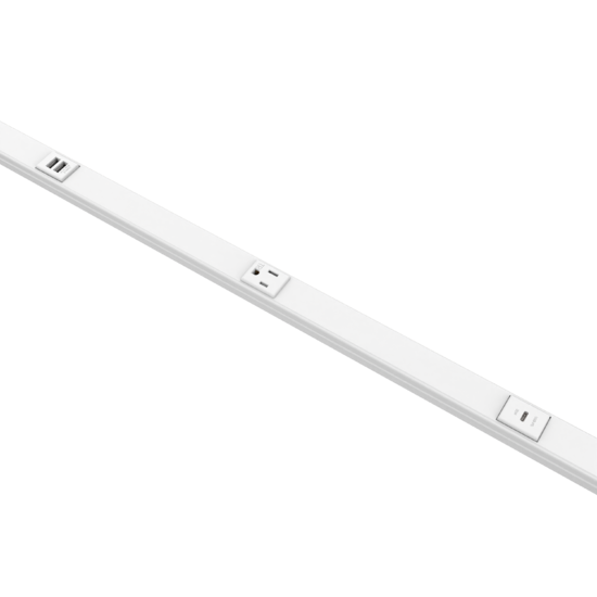 5' Plugmold® Multioutlet System with USBC and USBA in White Painted