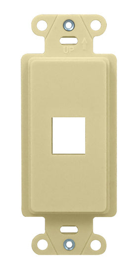 1-Port Decorator Outlet Strap in Light Almond