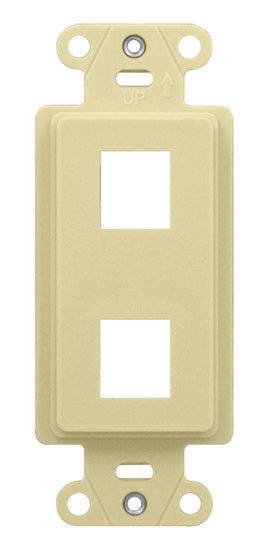 2-Port Decorator Outlet Strap in Light Almond