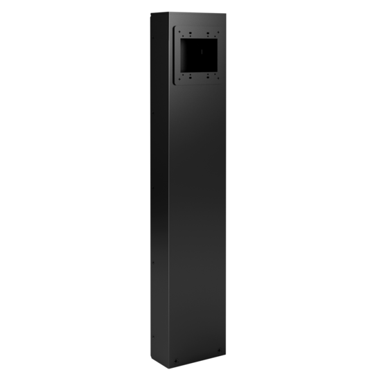XPP2G30D-BK Outdoor Power Pedestal with Two Gang Device Plate with Internal Divider in Black
