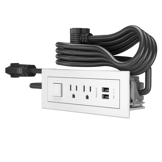 RDSZWH10 Furniture Power Center Basic Switching Unit With 10 ft Cord in White