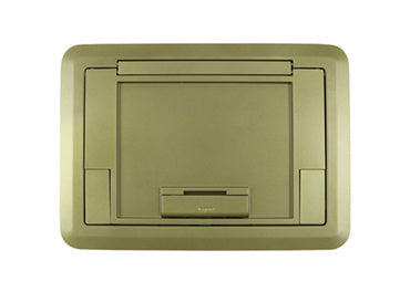 EFB45CTCBSTR Evolution™ EF45 Floor Box Surface Style Cover with Floor Insert in Brass