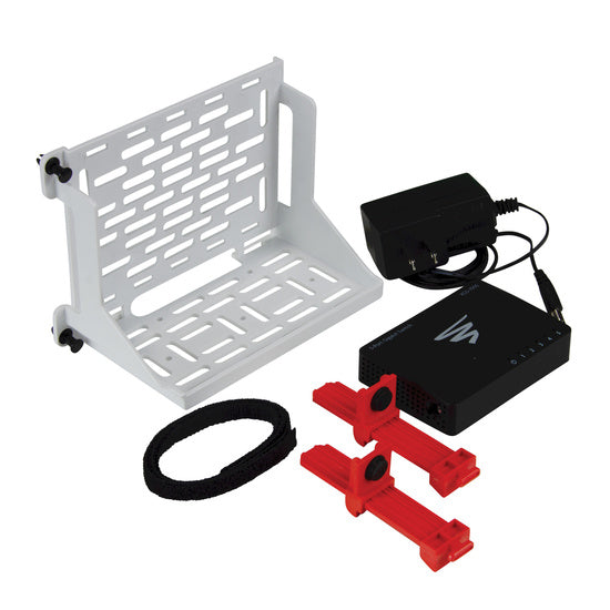 Shelf Mounting Bracket with Luxul Five Port Switch