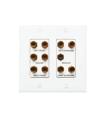 5.1 Home Theater Outlet Strap with Wall Plate in White