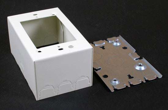 V5747 One Gang Shallow Switch and Receptacle Box Fitting in Ivory