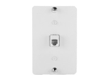 1-Gang 6P6C RJ25 Terminating Wall Phone Plate in White