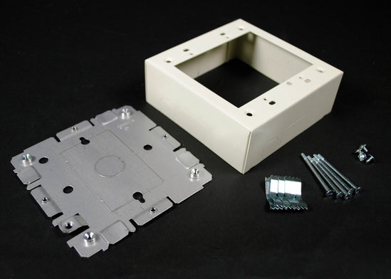V2048-2 2000 Two Gang Device Box Fitting in Ivory