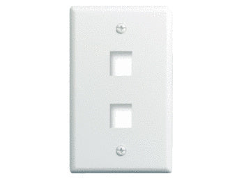 1-Gang 2-Port Wall Plate in Ivory