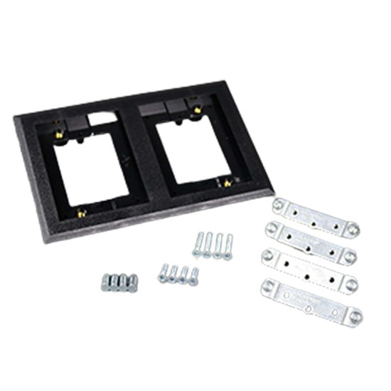827PCC-BLK Omnibox® Two Gang Rectangular Black Plastic Carpet Flange