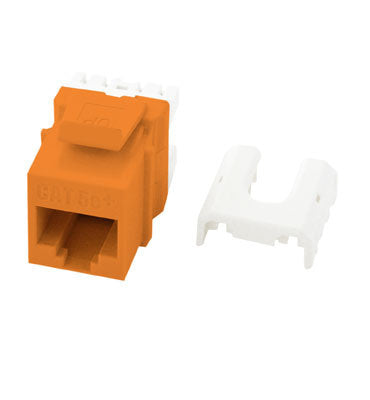Cat5e Quick Connect RJ45 Keystone Insert in Orange