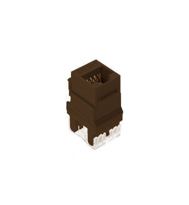 Cat5e RJ45 Keystone Connector in Brown