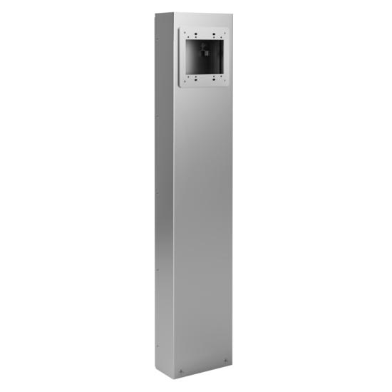 XPP2G30D-SV Outdoor Power Pedestal with Two Gang Device Plate with Internal Divider in Silver