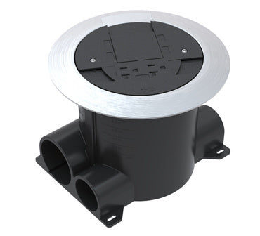 RPNFB Ratchet-Pro™ Round Dual Service Nonmetallic Concrete Floor Box