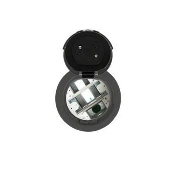 6AT2GY3H 3-Hour Fire Classified 6 inch Recessed Unwired Flush Style Poke-Thru Assembly in Gray