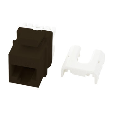 Cat5e Quick Connect RJ45 Keystone Insert in Brown