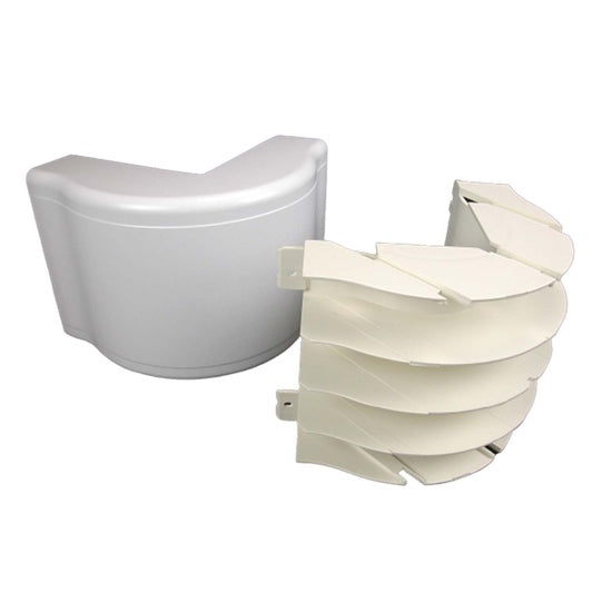 5418FO 5400 Radiused Full Capacity External Elbow Fitting in Ivory