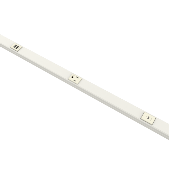 5' Plugmold® Multioutlet System with USBC and USBA in Ivory Painted