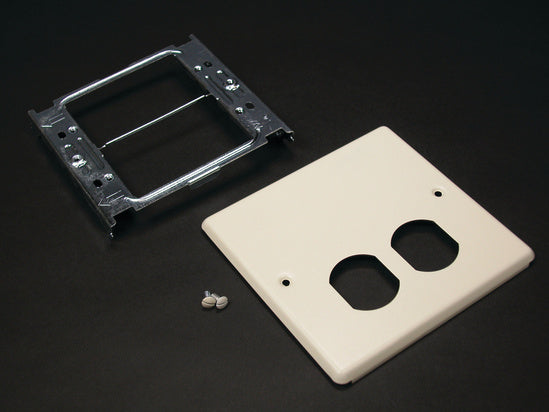 V4047BX 4047 Two Gang Cover One Duplex Receptacle Fitting in Ivory
