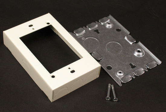 5748SWH Shallow Switch and Receptacle Box Fitting in White