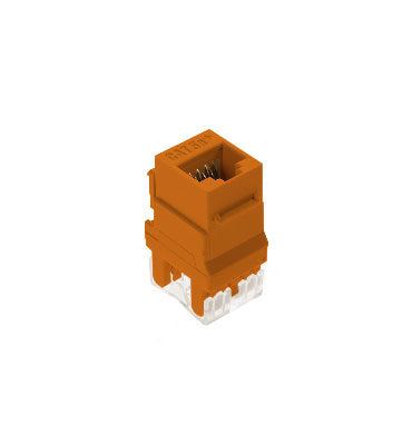 Cat5e RJ45 Keystone Connector in Orange